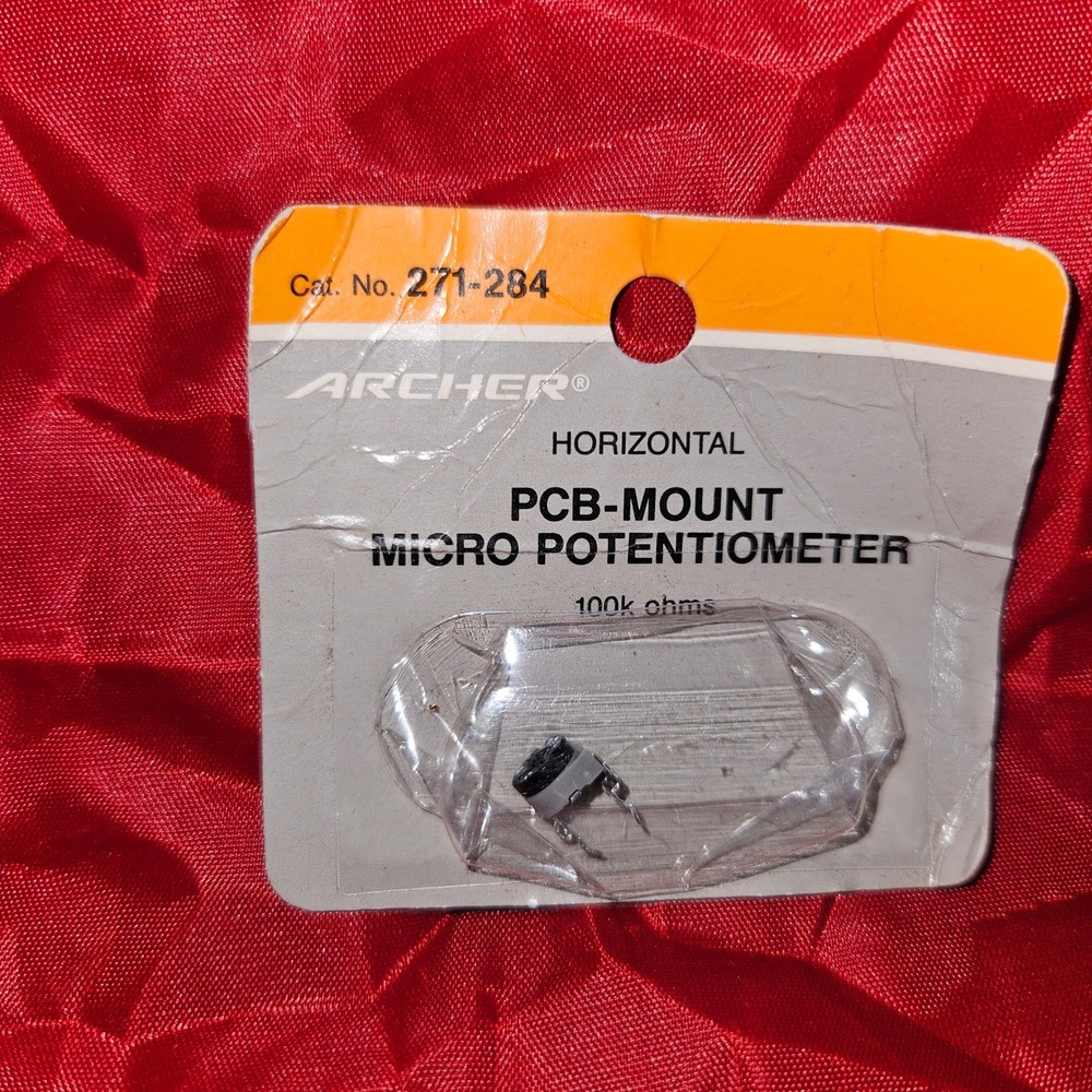 Archer‎ Horizontal PCB Mount Micro Potentiometer 100k ohms Cat No 271 284